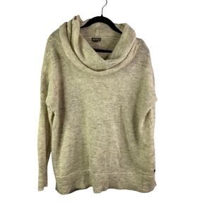 Eddie Bauer Womens medium Gray Long Sleeve Cowl Neck Mohair Blend Sweater